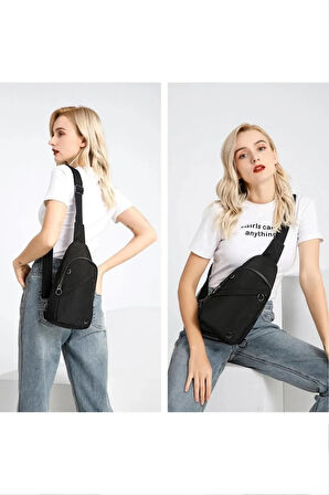 Krinkıl Kumaş Sırt ve Göğüs Çantası Suya Dayanıklı Kullanışlı