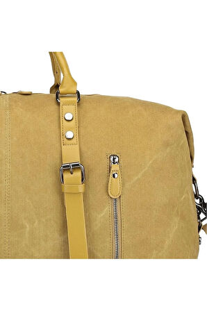 Kanvas Kumaş El ve Omuz Çantası Büyük Boy