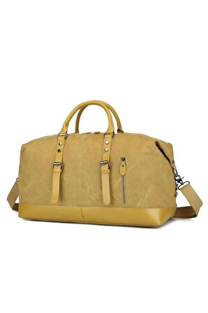 Kanvas Kumaş El ve Omuz Çantası Büyük Boy