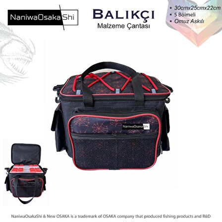 NANIWAOSAKASHI BALIKCI MALZEME CANTASI RED