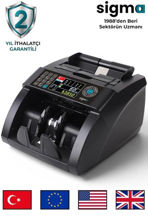 Sigmapro SC 8520 TL, Euro Karışık, Dolar ve GBP Adet Sayım Sahte Kontrollü Ofis Tipi Para Sayma Makinesi
