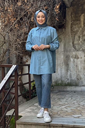FUAT GÜRŞEN Tunik 25Y-3322.B Buz Mavisi