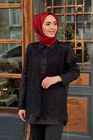 FUAT GÜRŞEN Tunik 25Y-3363-1 Siyah