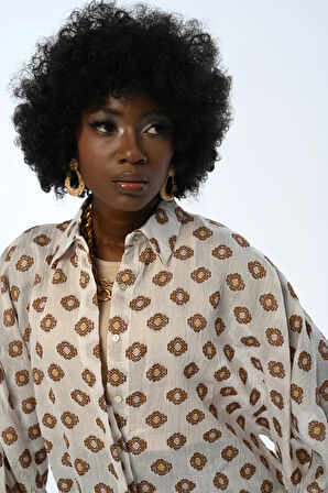 KADIN OVERSİZE DÜZ GÖMLEK