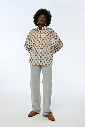 KADIN OVERSİZE DÜZ GÖMLEK