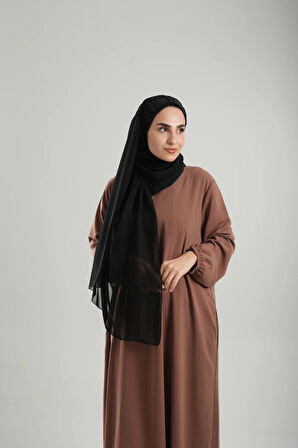 Siyah Arkadan Bağlamalı Abiye Şal Şifon Kare Desenli Taşlı 1900_01