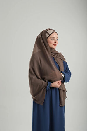 Vizon Arkadan Bağlamalı Abiye Şal Şifon Kare Desenli Taşlı 1900_10