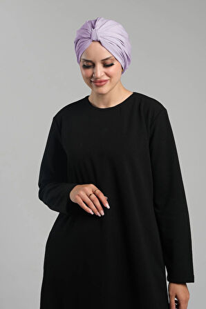 Lila Pratik Hazır Geçmeli Tesettür Bone Sandy Pileli Salaş 2121_28