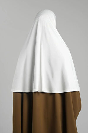 Krem Pratik Hazır Geçmeli Tesettür Eşarp Viskon Pratik Namaz Örtüsü 2201_40