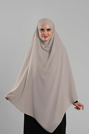 Sütlü Kahve Pratik Hazır Geçmeli Tesettür Eşarp Krep Bağcıklı Sufle Hijab 2313_26