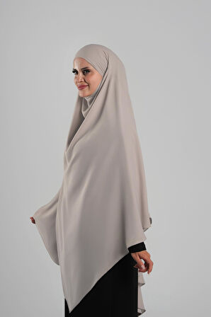 Sütlü Kahve Pratik Hazır Geçmeli Tesettür Eşarp Krep Bağcıklı Sufle Hijab 2313_26