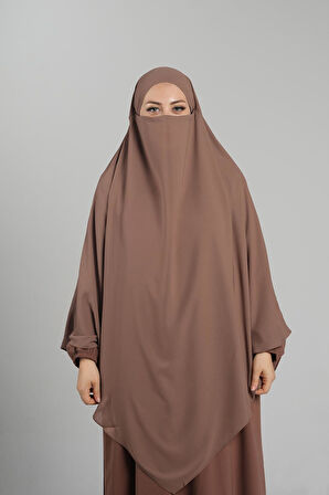 Taba Pratik Hazır Geçmeli Tesettür Eşarp Krep Bağcıklı Sufle Hijab 2313_33