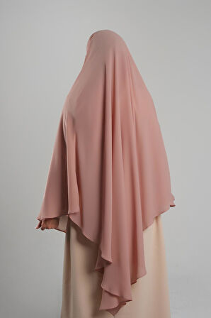 Yavruağzı Pratik Hazır Geçmeli Tesettür Eşarp Krep Bağcıklı Sufle Hijab 2313_35