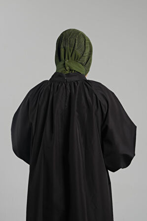 Haki Pratik Hazır Geçmeli Tesettür Eşarp Sandy Arkadan Çıtçıtlı Piliseli Hijab 2406_09