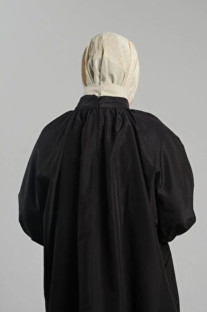 Bej Pratik Hazır Geçmeli Tesettür Eşarp Sandy Arkadan Çıtçıtlı Piliseli Hijab 2406_12