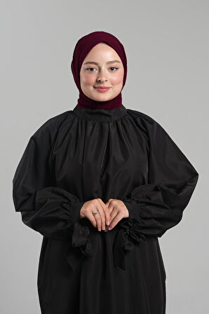 Bordo Pratik Hazır Geçmeli Tesettür Eşarp Sandy Arkadan Çıtçıtlı Piliseli Hijab 2406_16