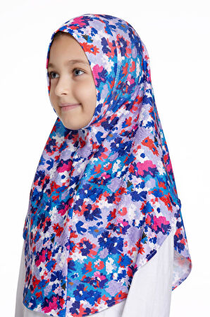 İndigo Pratik Hazır Geçmeli Genç Tesettür Bone Jakar Desenli Hijab 2408_24