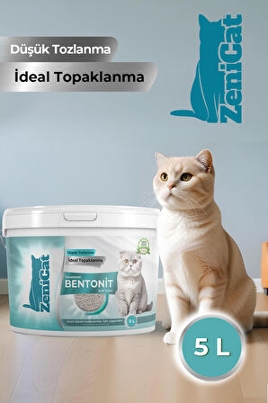 Kedi Kumu Ince Taneli Kokusuz Doğal Bentonit 5 Lt