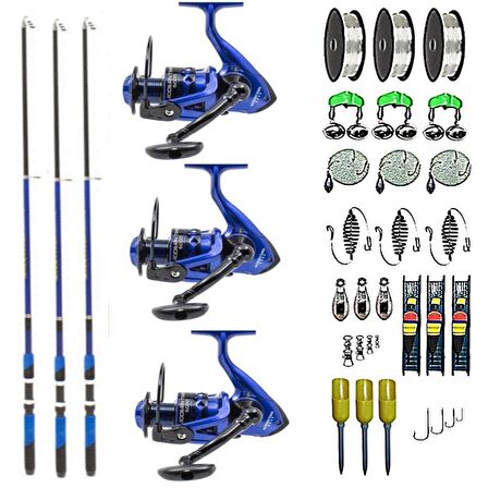 AİLE SETİ REMİXON SPEED 300 MT + NEW MODERN TİMES 4000 3'LÜ SET MAVİ