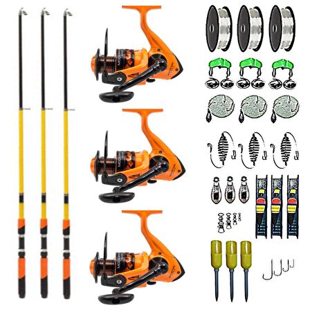 AİLE SETİ REMİXON SPEED 300 MT + NEW MODERN TİMES 4000 3'LÜ SET TURUNCU