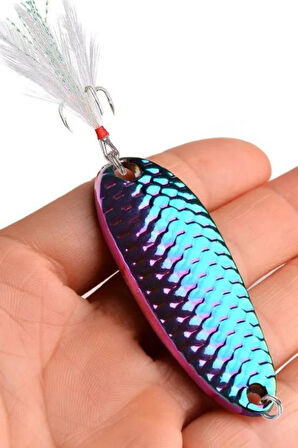 Eagenset Kaşık 15gram / 4,9 c.m Çok Renkli Sahte Yem, Spin, Rapala, Jig Yem, Zoka Yem, Alabalık, Çinekop, Levrek, Lüfer, Palamut, Zargana, Turna, Zoka Yem