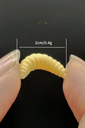 Eagenset Gerçek Görünümlü Silikon Kurtçuk Yapay Yem 2cm 25 Adet