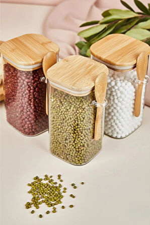 KAVANOZ BAMBU KAŞIKLI 500 ML