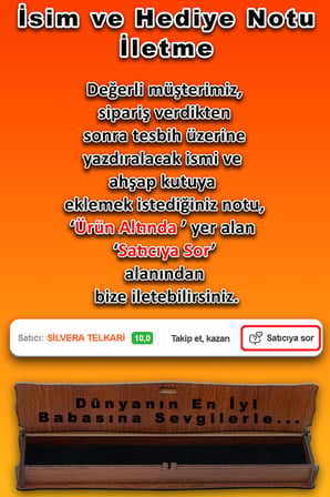 İsimli Gümüş Tesbih Çizgili Arpa Kesim İsim Yazılı Gümüş Tesbih 925 Ayar ST381