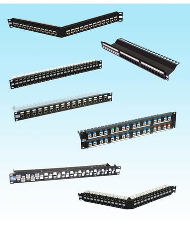 S'82 24 Port Keystone Jack UTP Çapraz Raf Montajlı RJ-45 Panel