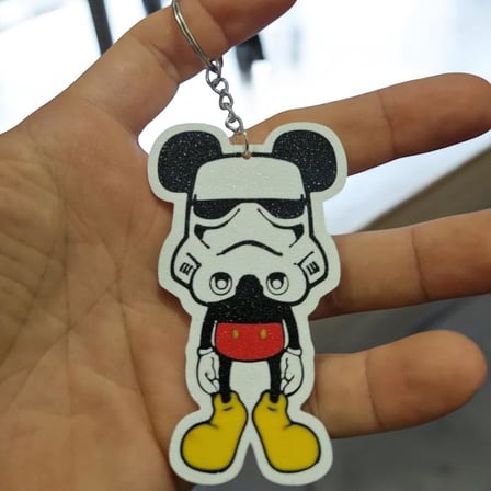 Mickey Fırtına Askeri Sevimli Figür Karakter Anahtarlık 