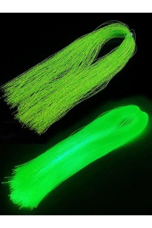 ea genset Yeşil Fosforlu, Karanlıkta Parlayan, Glow / Luminous in The Dark, Ultraviyole (UV) Neon Işıkta Parlayan Poşet Çapari Simi Jig Yapım Malzemesi
