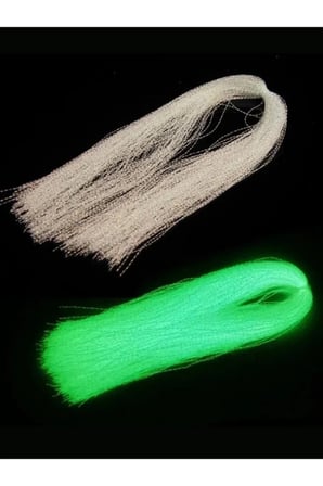 ea genset Beyaz Fosforlu, Karanlıkta Parlayan, Glow / Luminous in The Dark, Ultraviyole (UV) Neon Işıkta Parlayan Poşet Çapari Simi Jig Yapım Malzemesi