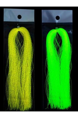 ea genset Sarı Fosforlu, Karanlıkta Parlayan, Glow / Luminous in The Dark, Ultraviyole (UV) Neon Işıkta Parlayan Poşet Çapari Simi Jig Yapım Malzemesi