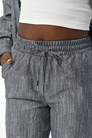 KADIN LACİVERT RAHAT KALIP  PANTOLON