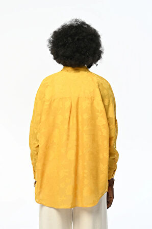 KADIN OVERSIZE DESENLİ ŞİFON İNCE GÖMLEK