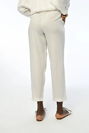 KADIN RAHAT KALIP EKRU PANTOLON