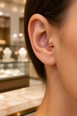 Monalisa Home Çelik Figürlü Unisex Tragus Pırsıng