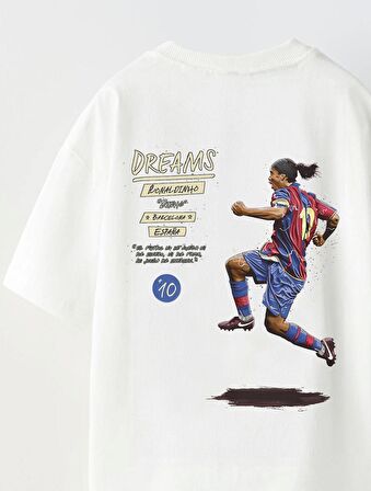 Always On Yazılı Futbol Tasarım Baskılı Beyaz Çocuk T-shirt