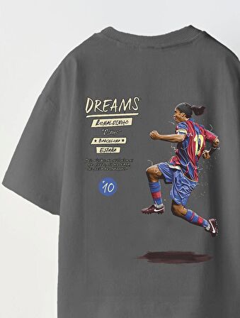 Always On Yazılı Futbol Tasarım Baskılı Füme Çocuk T-shirt