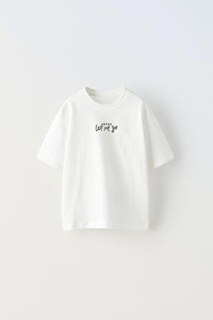 Never Let Me Go Yazılı Baskılı Beyaz Çocuk T-shirt
