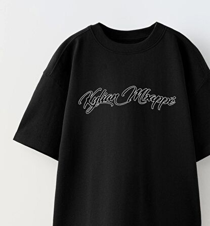 Euro 2024'ün Genç Yıldızları Kylian Mbappe Baskılı Siyah Çocuk T-shirt