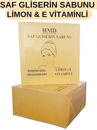 Saf Gliserin Sabunu Limon & E Vitaminli Arındırıcı,besleyici,nemlendirici Şeffaf Doğal Gliserin Sabun