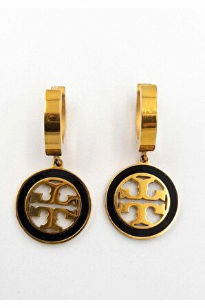 Gold Renk Figürlü Çelik Küpe