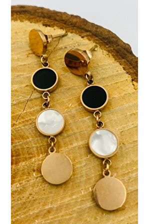 Gold Renk Figürlü Çelik  Küpe