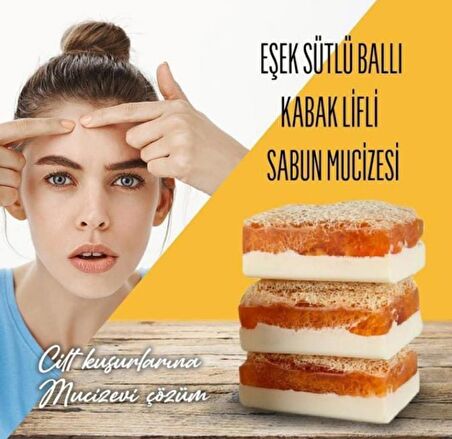 Kabak Lifli Ballı Eşek Sütlü Sabunu