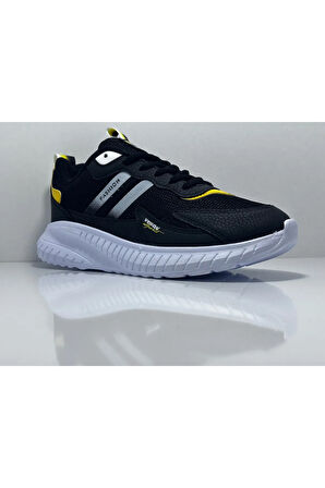 Ayaktarz Veron 015 Siyah-Sarı Günlük Bağcıklı Çocuk Spor Ayakkabı