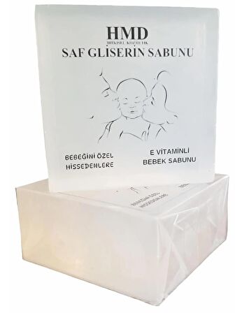 Saf Gliserin Baby Bebek Sabunu x 4 Ad.E Vitaminli Nemlendirici,temizleyici %100 Doğal Bitkisel Şeffaf