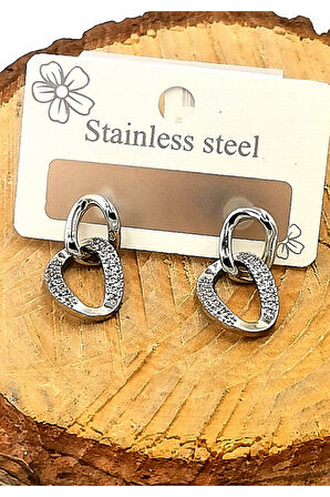 Kararmaz Çelik Lüks Küpe