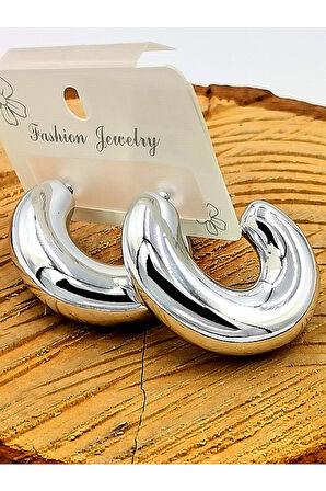 Kararmaz Çelik Lüks Küpe