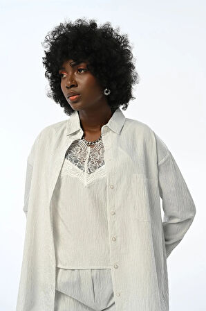 KADIN TEK CEPLİ İÇİ DANTEL ASKILI GÖMLEK